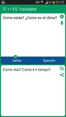 IT <> ES Translator android App screenshot 1