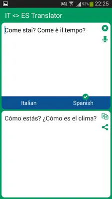 IT <> ES Translator android App screenshot 2